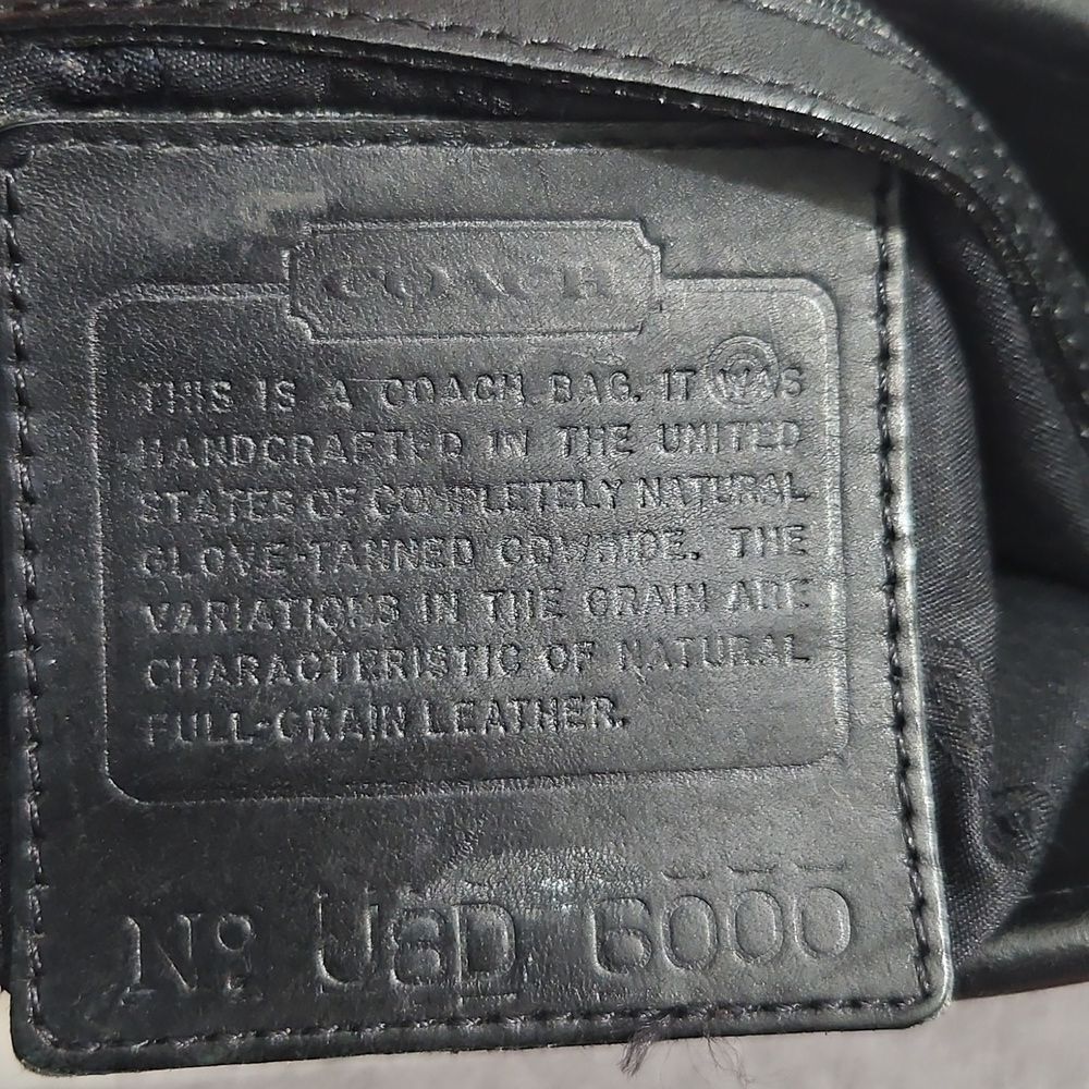 Coach Chelsea Zip Top Shoulder Bag Black Glove Tanned Leather 6000 USA - Picture 7 of 15